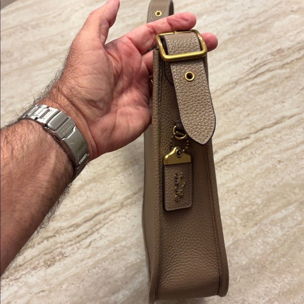 Coach Emery Leather Crossbody Bag in Mocha Pebbled Leather - Picture 11 of 16